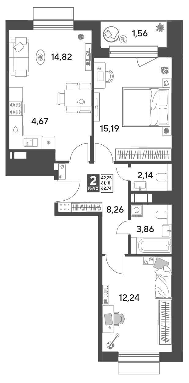 Публицист Пушкино — планировка 2