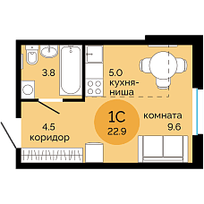 ЖК «Красное яблоко» Пермь — планировка 1