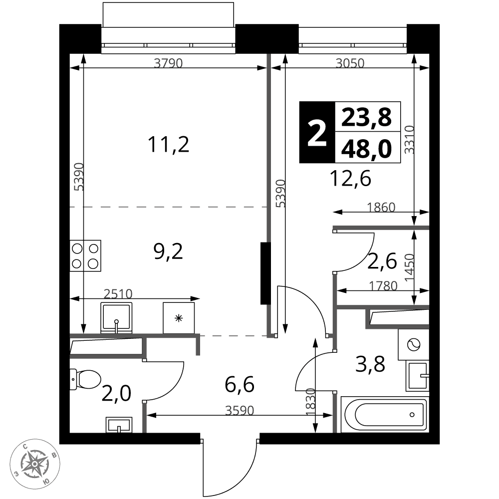1-й Саларьевский Москва — планировка 2