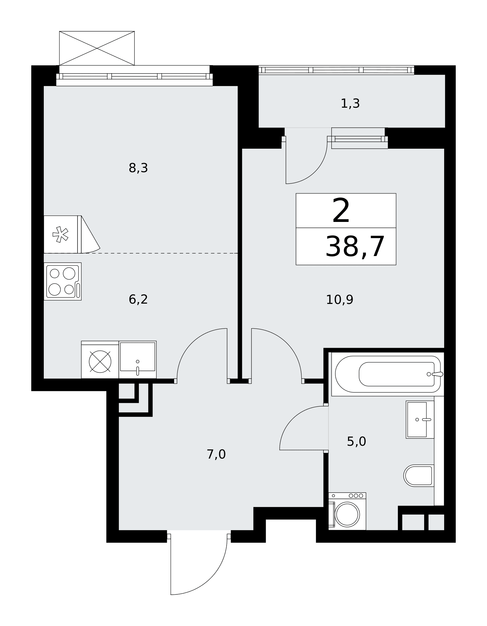 Прокшино Москва — планировка Студия