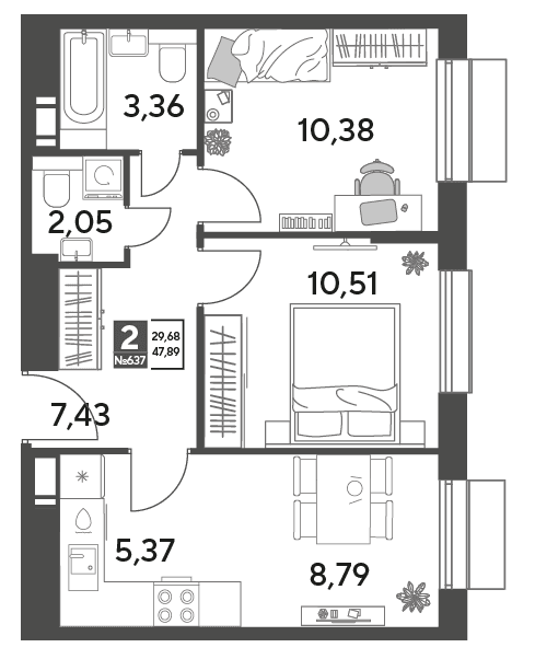 Публицист Пушкино — планировка 2