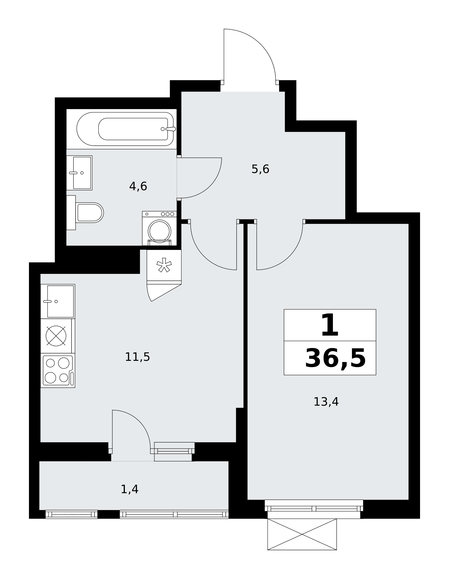 Дзен-кварталы Москва — планировка Студия