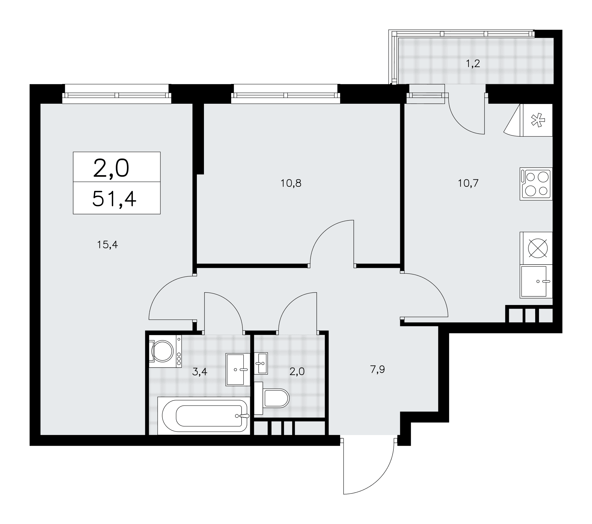 Дзен-кварталы Москва — планировка Студия