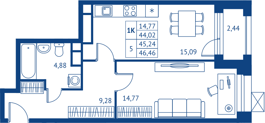 Поколение Первых, г. Королёв Королёв — планировка 1