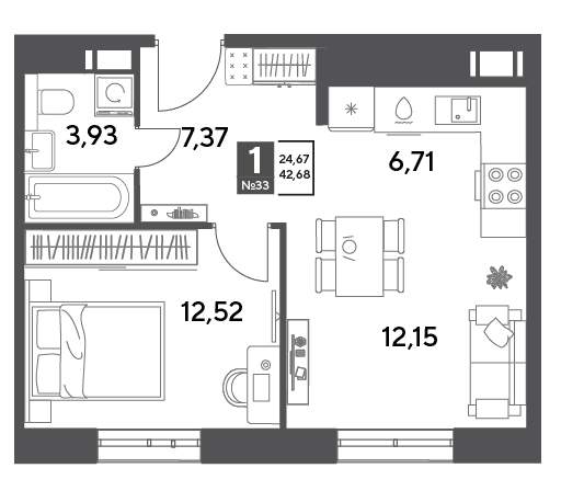 Публицист Пушкино — планировка 1