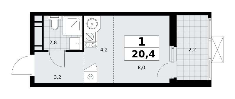 Скандинавия Москва — планировка 1
