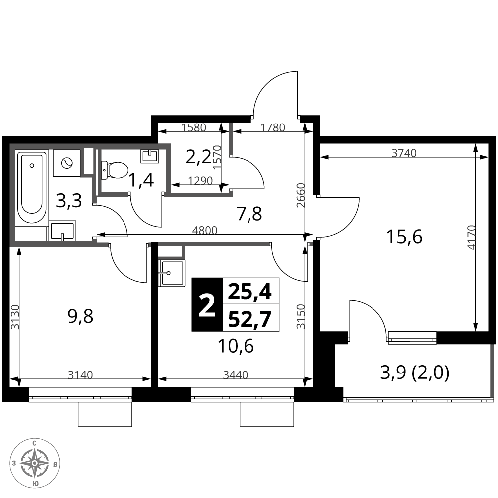1-й Саларьевский Москва — планировка 2