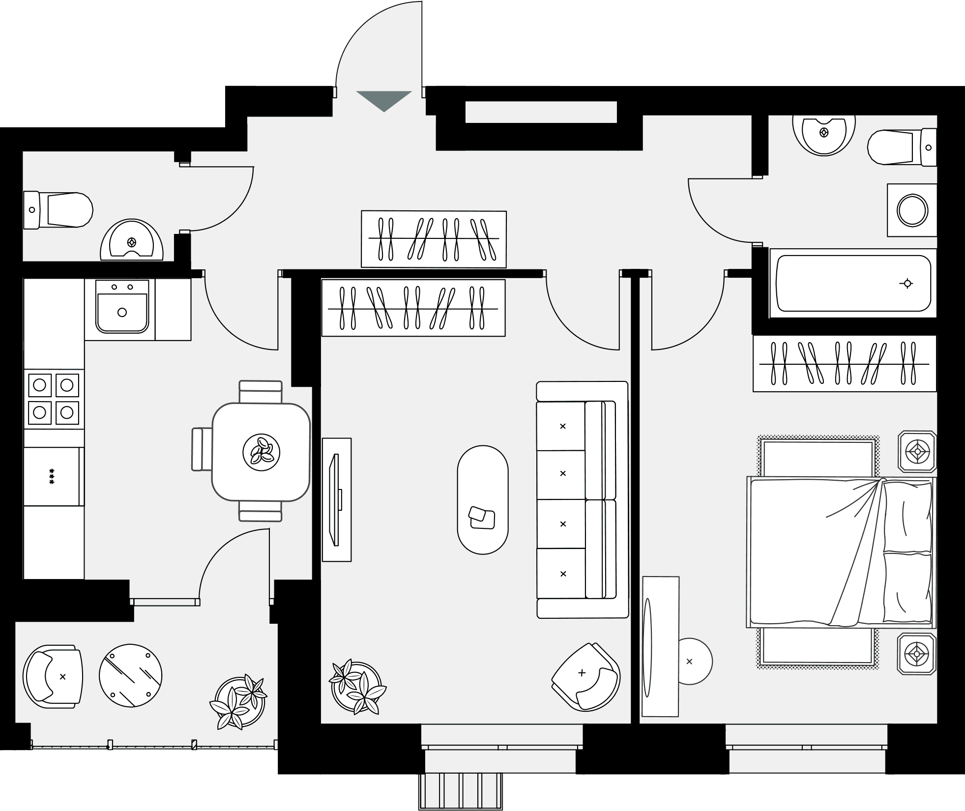 Уникум на Амирхана Казань — планировка 2