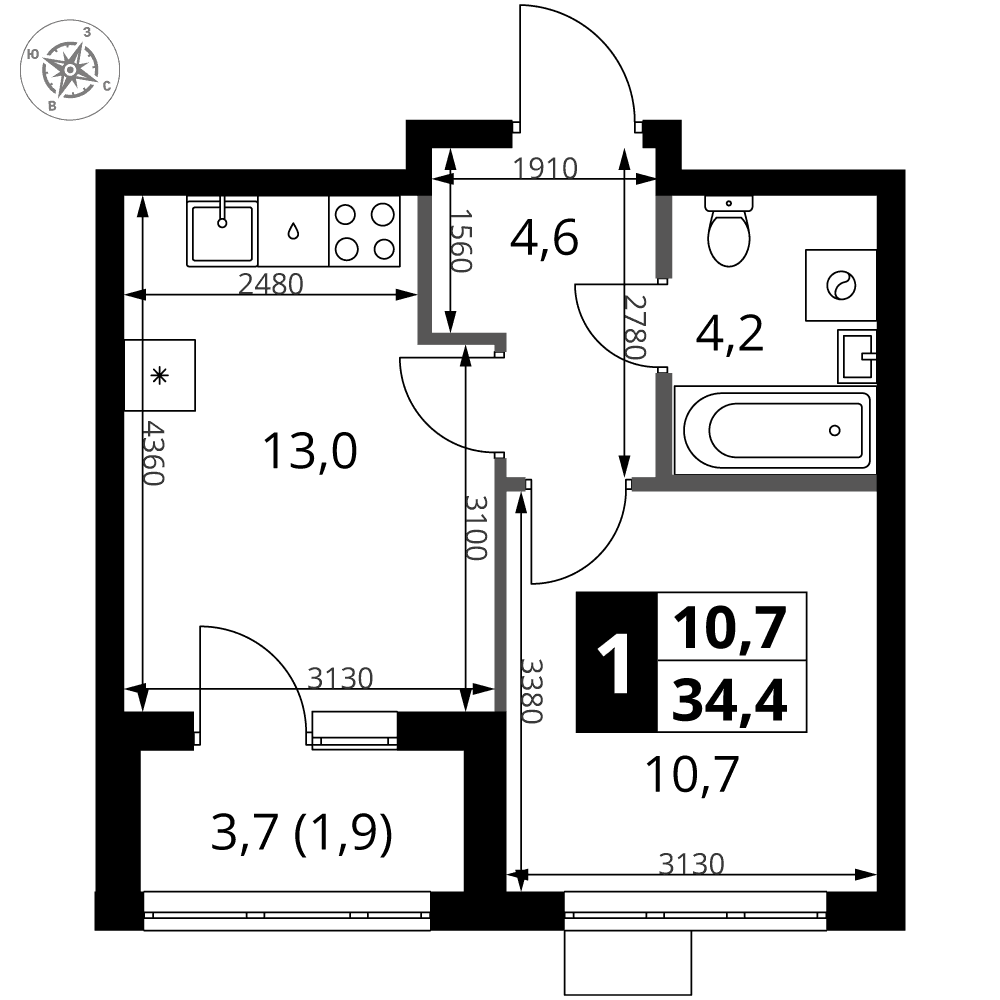 1-й Ясеневский Москва — планировка 1
