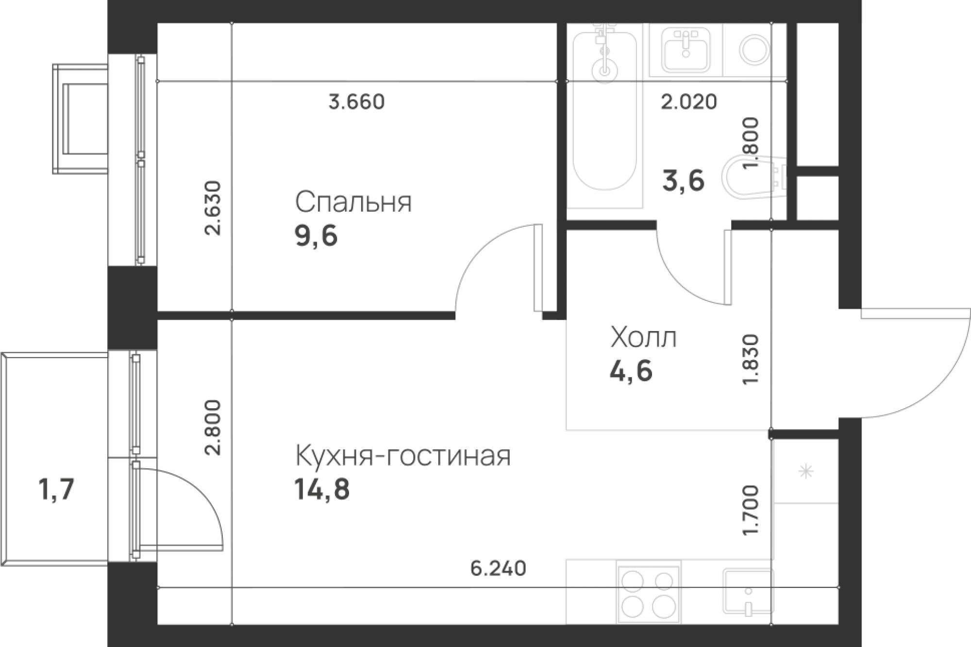 Foreville Москва — планировка 1