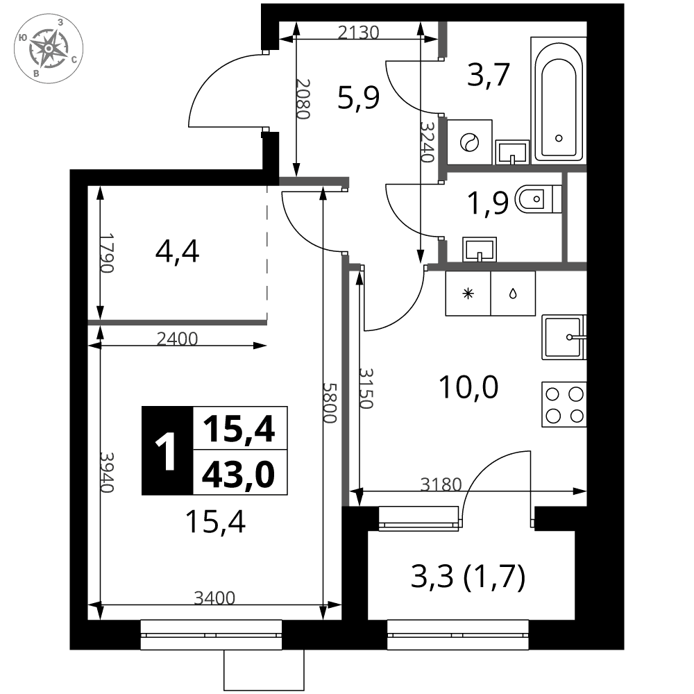 1-й Ясеневский Москва — планировка 1