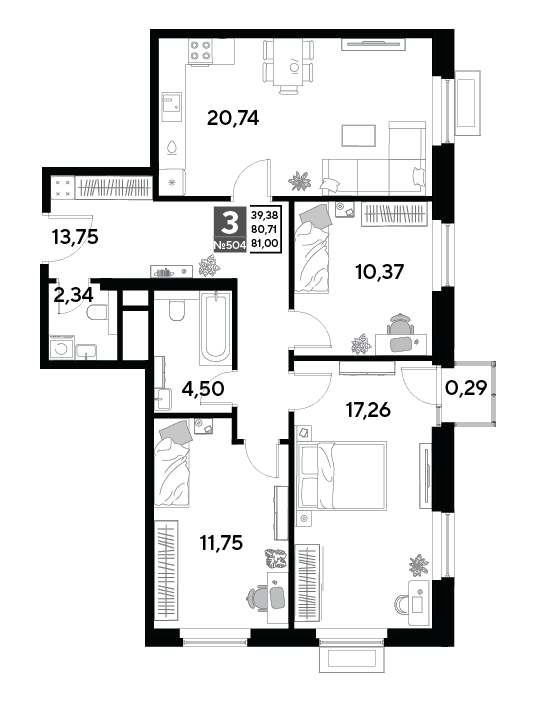 EVO Реутов — планировка 3