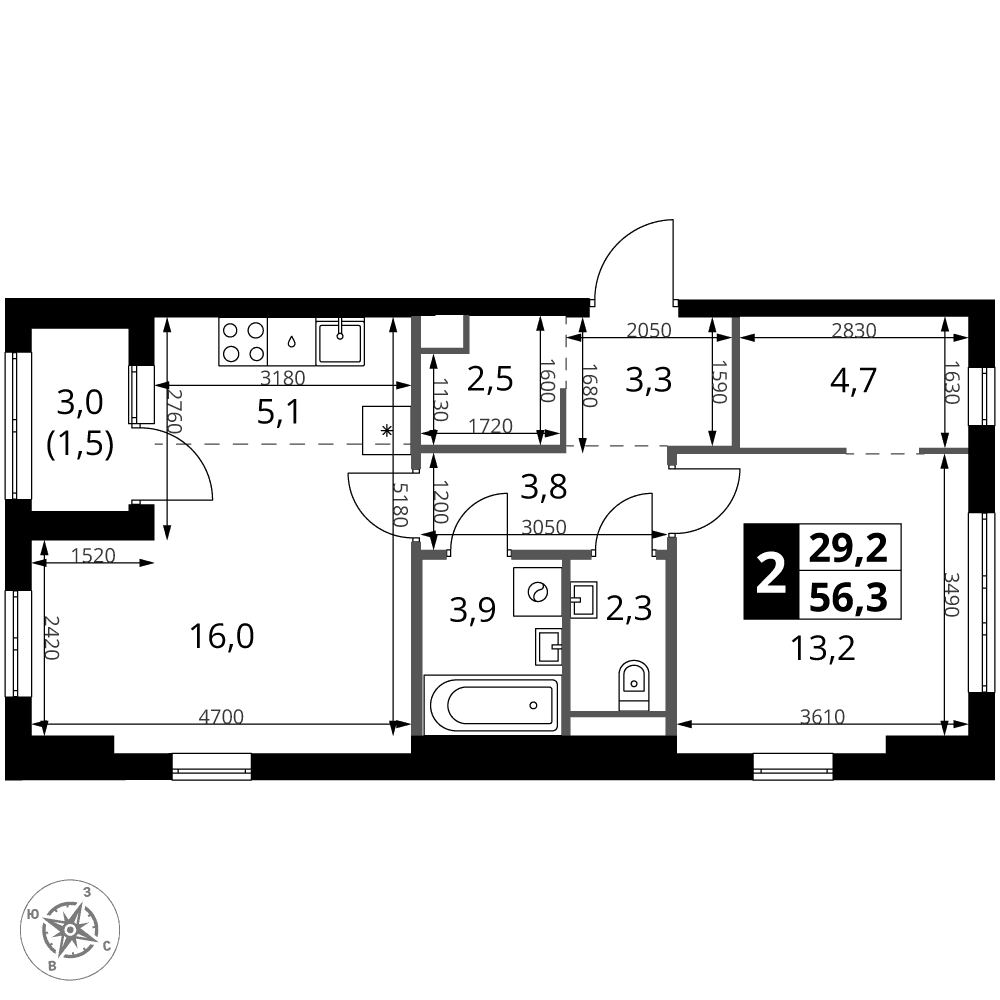 1-й Ясеневский Москва — планировка 2
