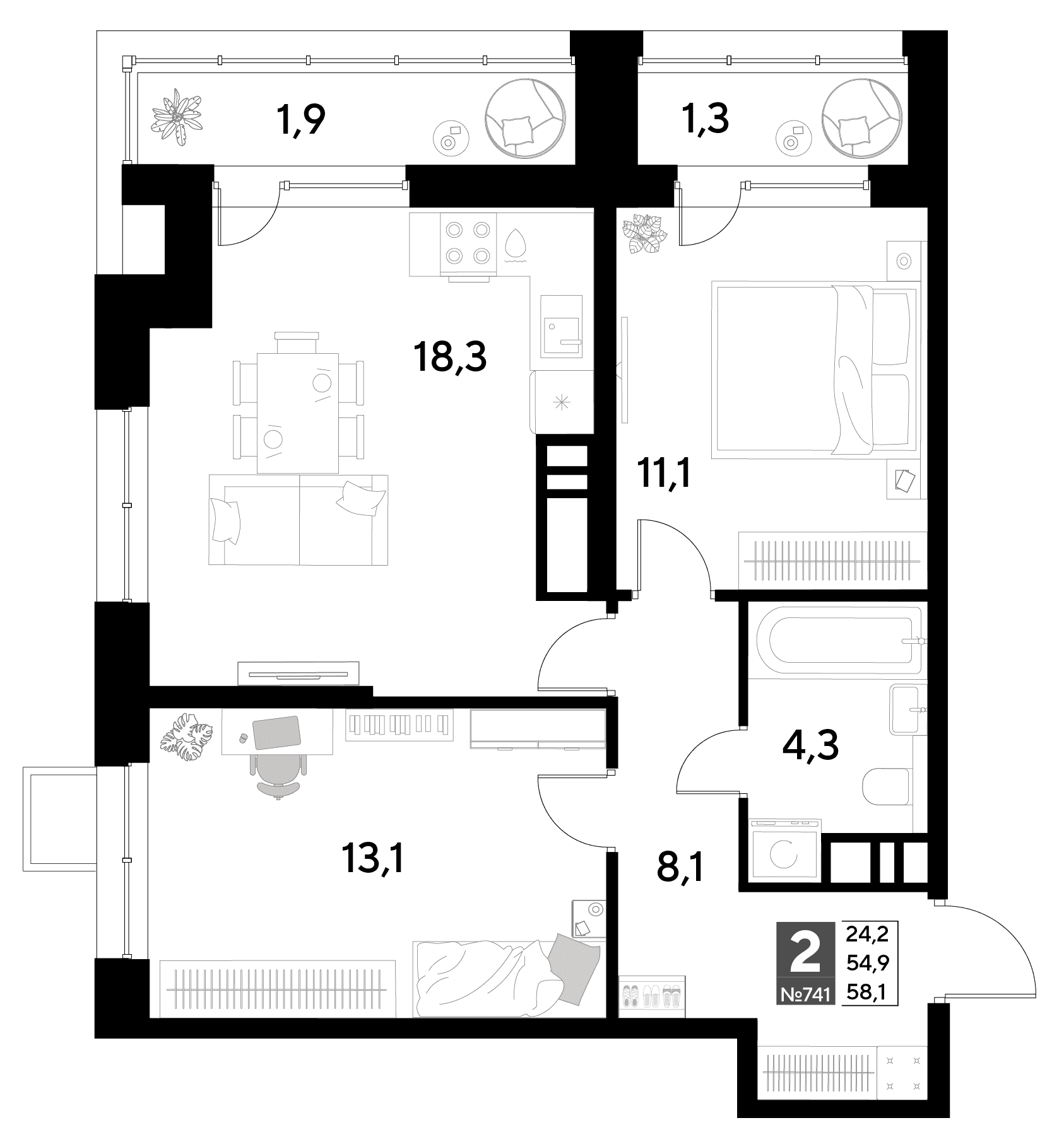 Снегири Омск — планировка 2