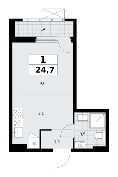 Дзен-кварталы Москва — планировка 1
