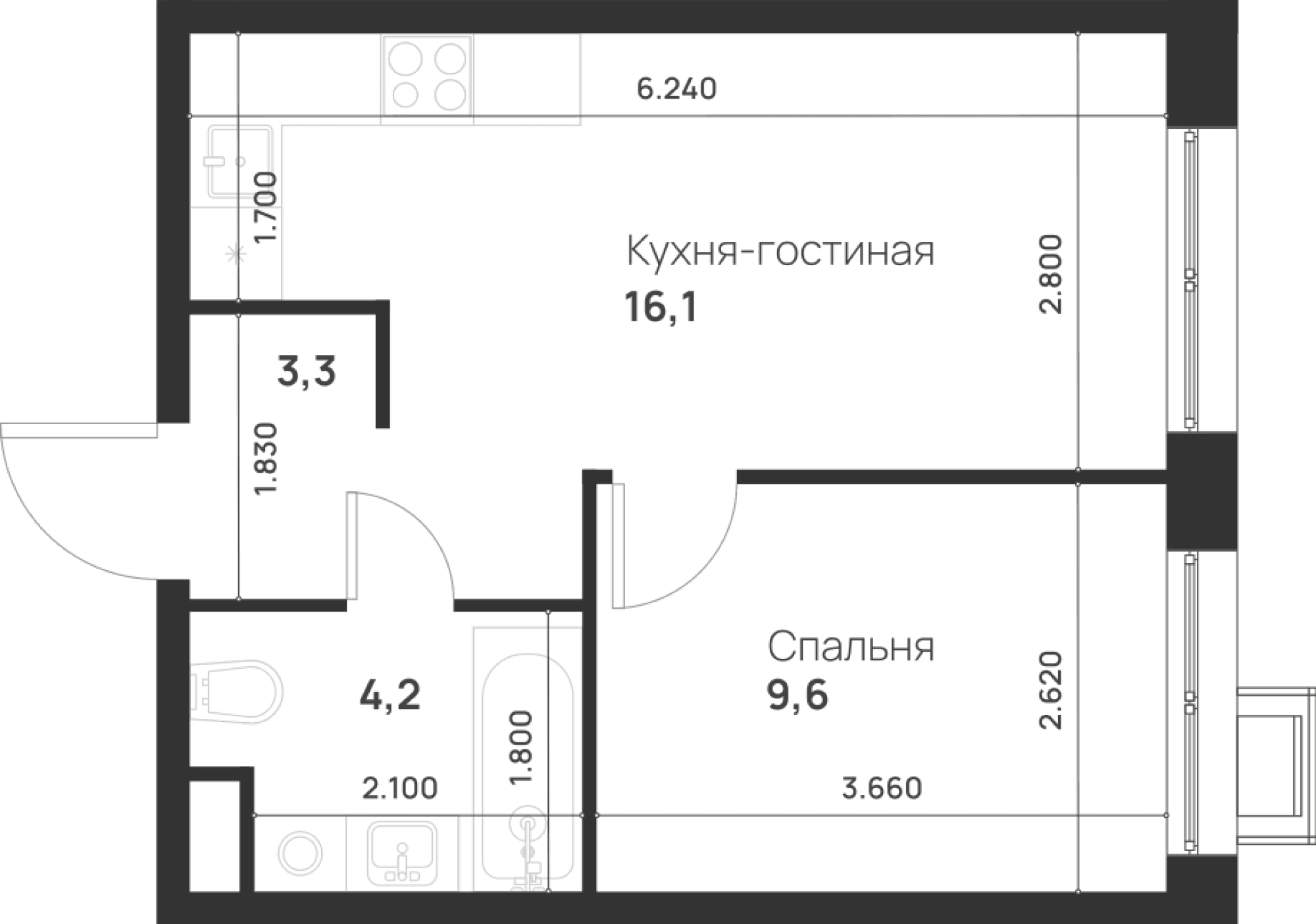 Foreville Москва — планировка 1