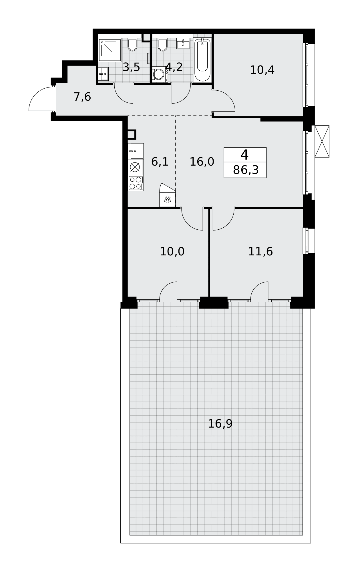 Деснаречье Москва — планировка Студия