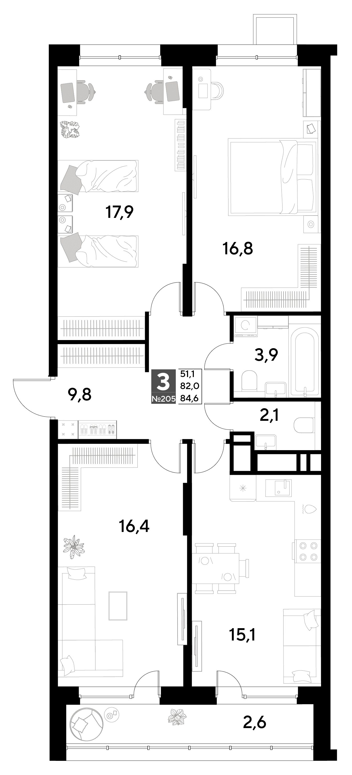 Снегири Омск — планировка 3
