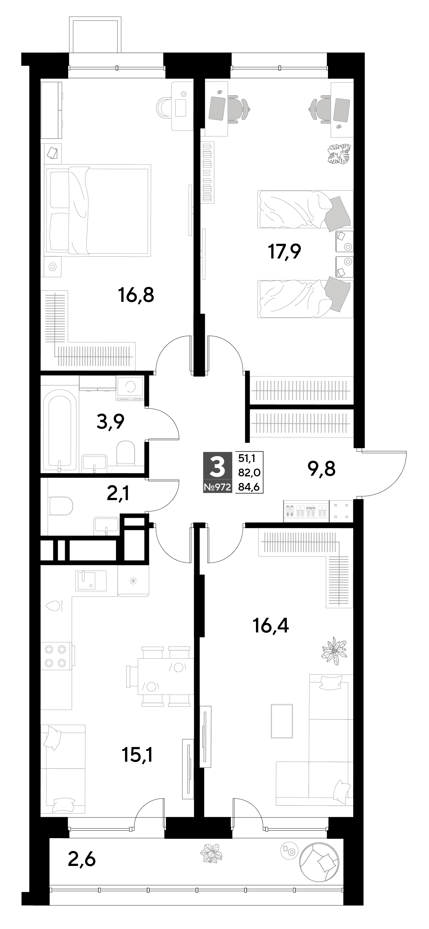 Снегири Омск — планировка 3