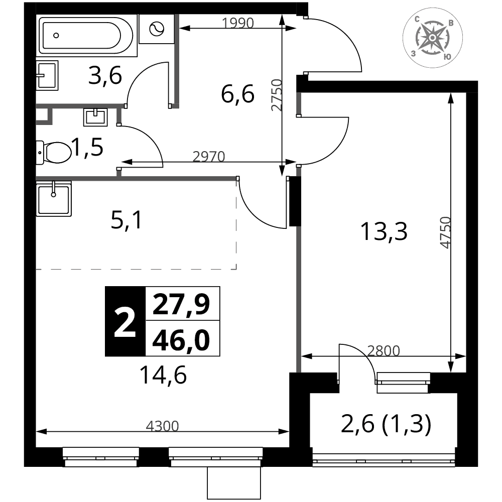 1-й Донской Видное — планировка 2