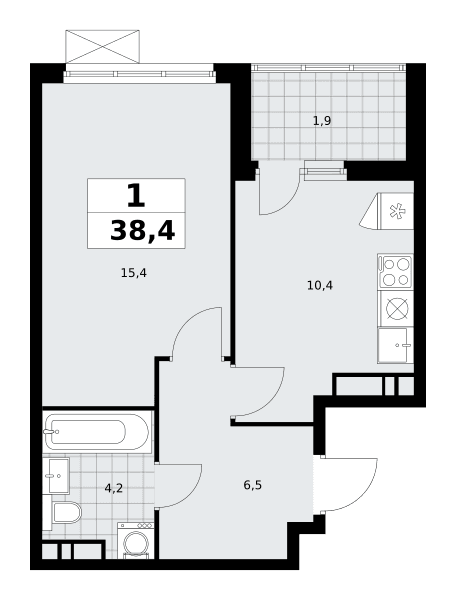 Скандинавия Москва — планировка Студия