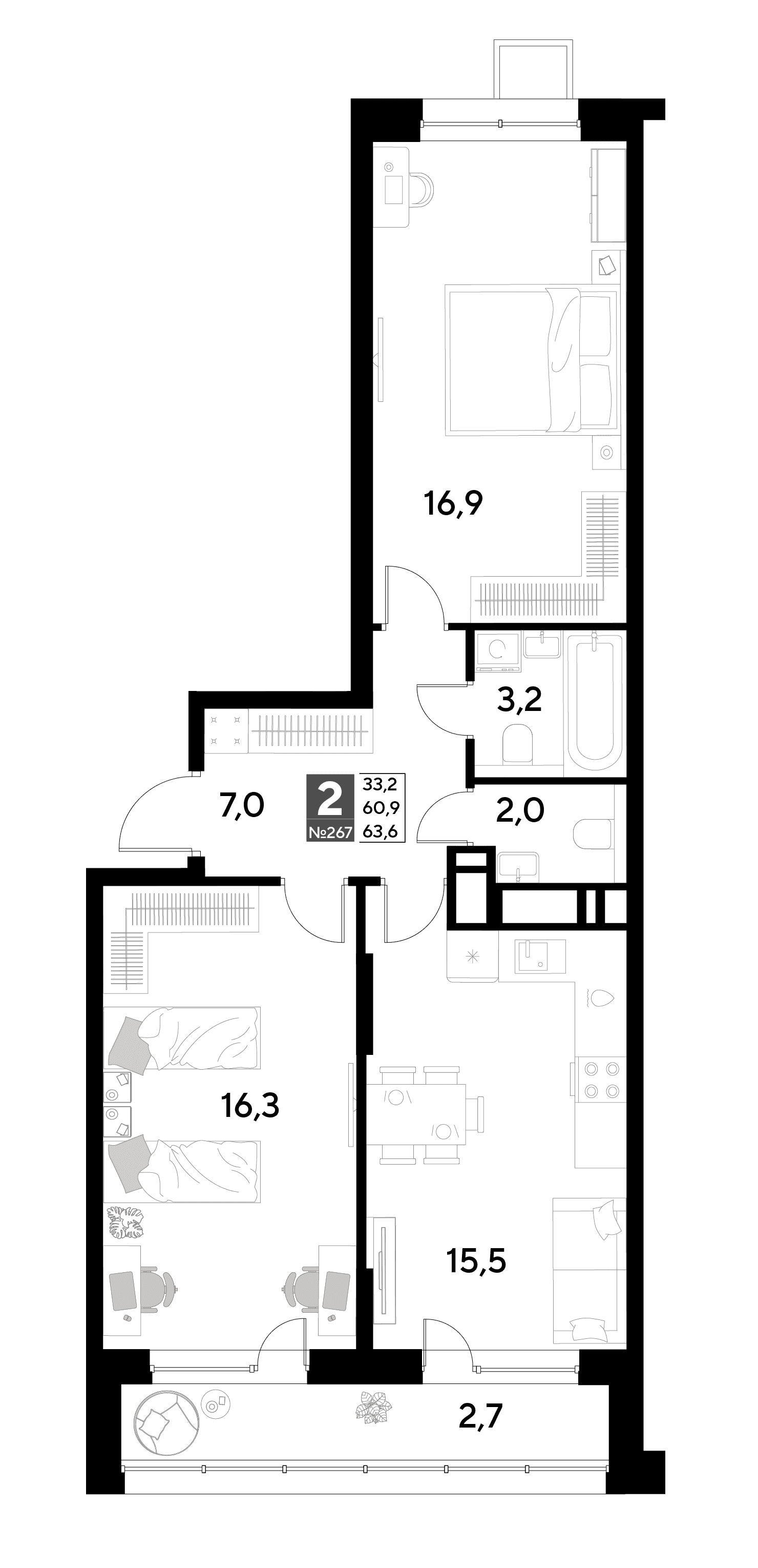 Снегири Омск — планировка 2