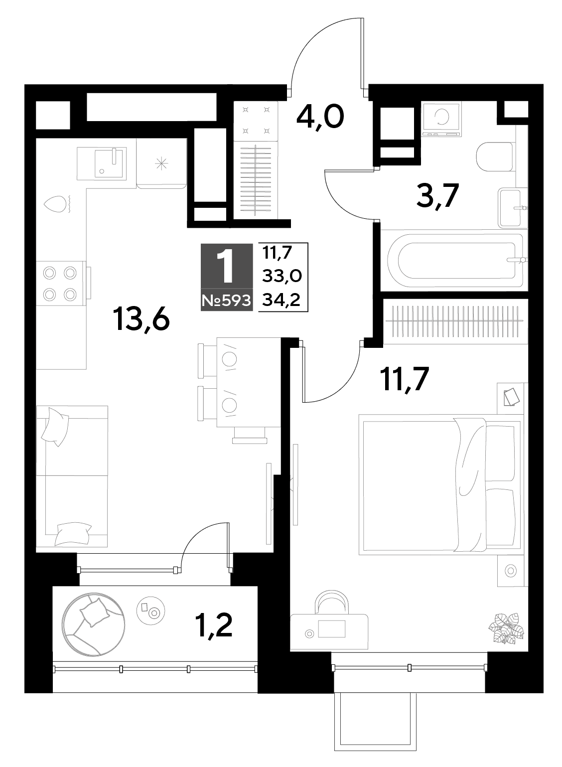 Снегири Омск — планировка 1