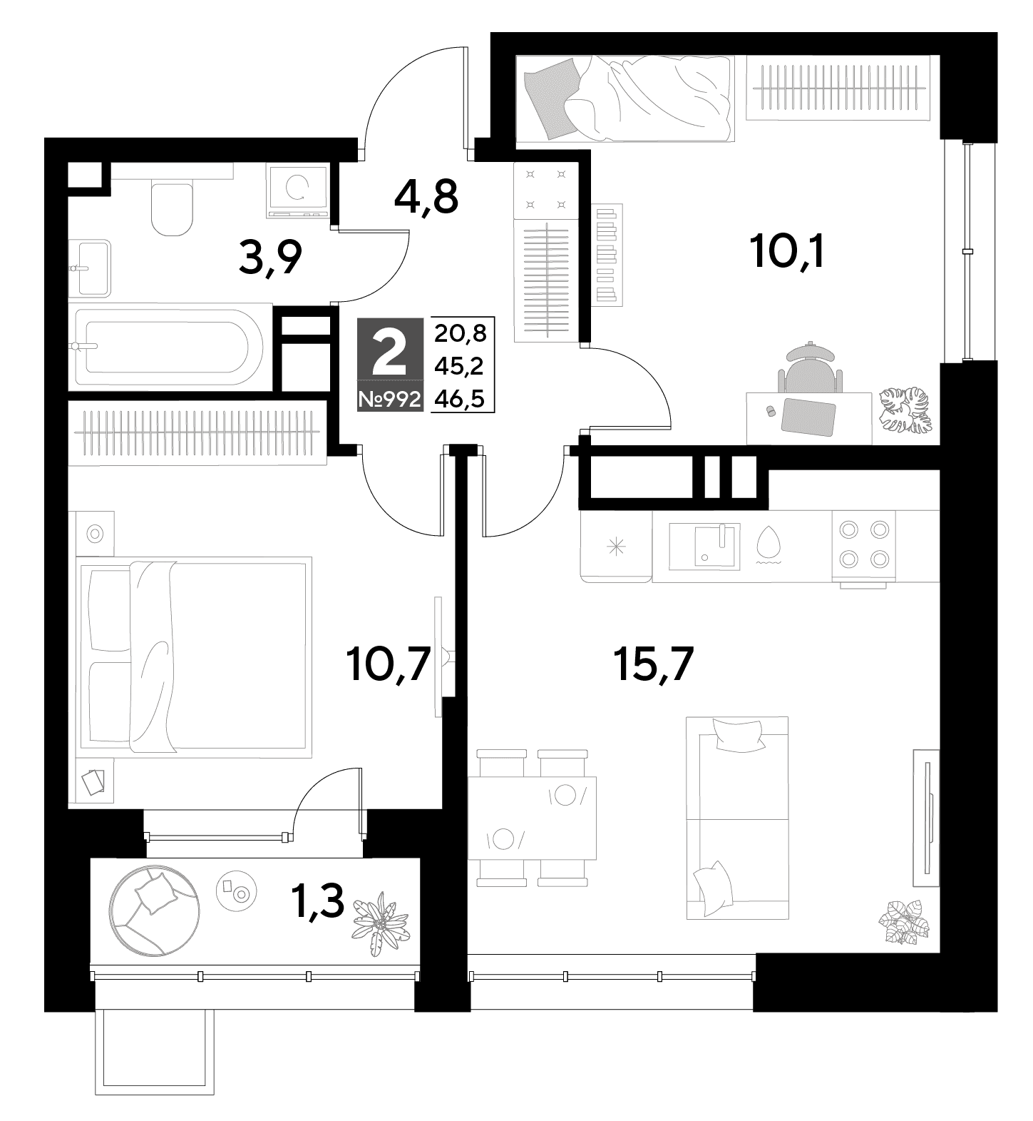 Снегири Омск — планировка 2