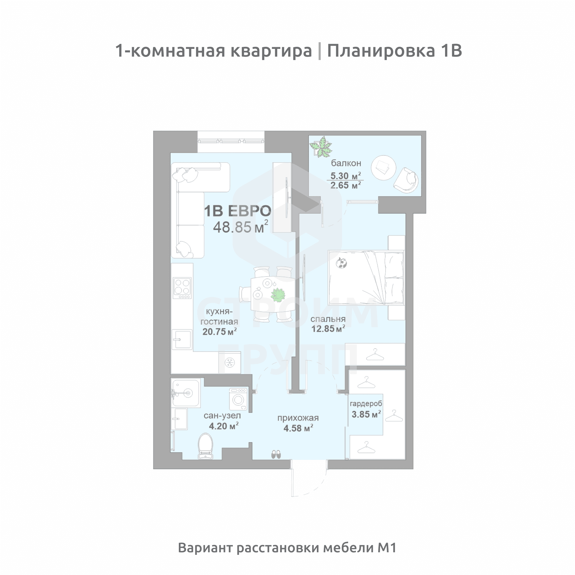 ЖК Соколиный Парк Владимир — планировка 1