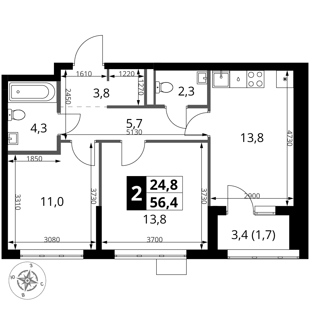 1-й Ясеневский Москва — планировка 2