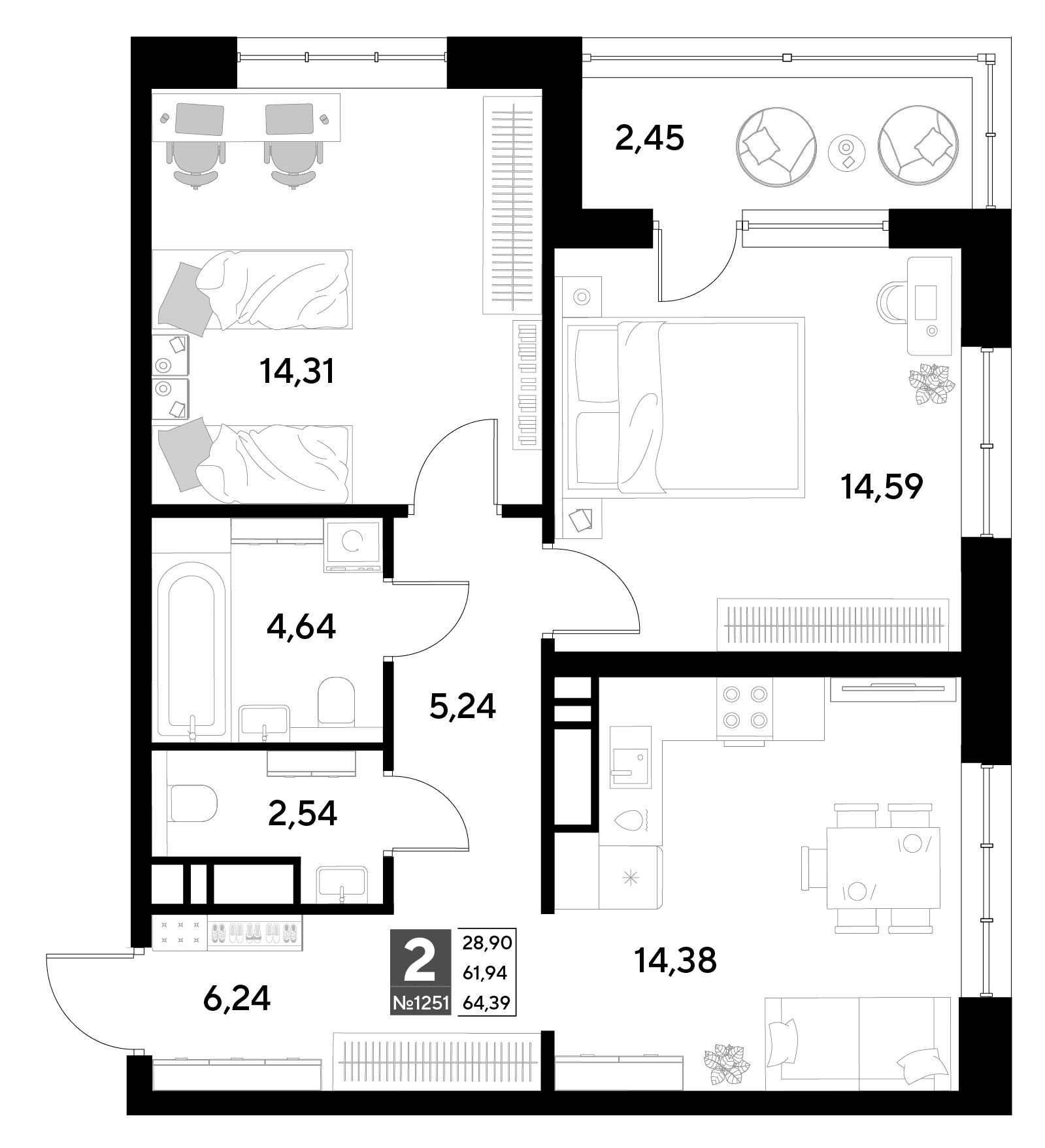 Снегири Омск — планировка 2