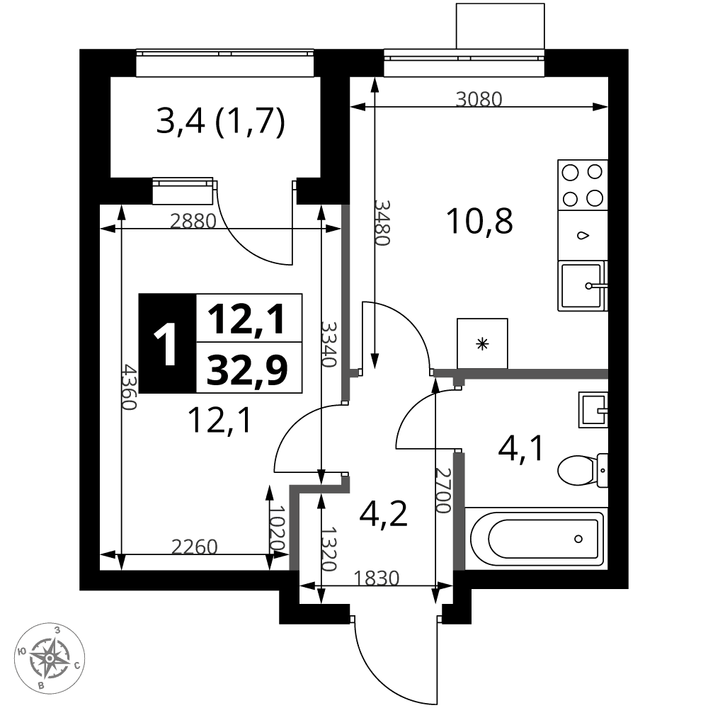 1-й Ясеневский Москва — планировка 1