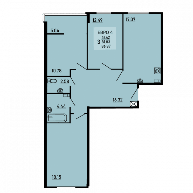 Парус Липецк — планировка 3