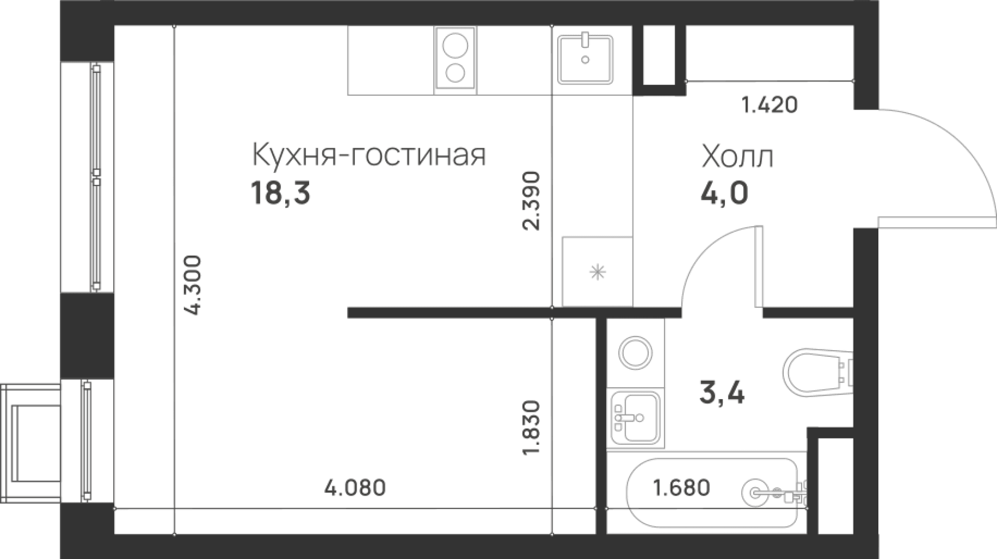 Foreville Москва — планировка 1