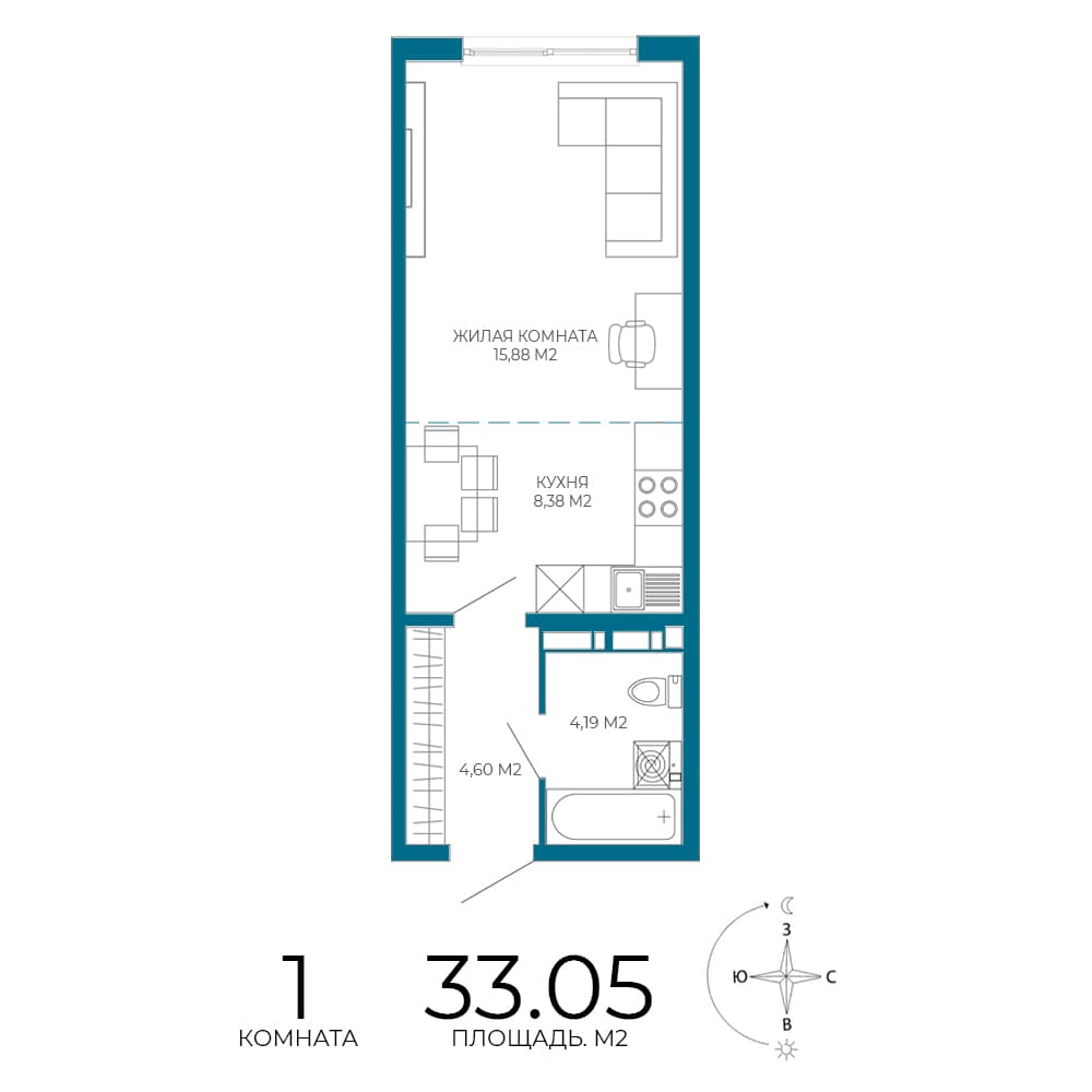 Жилой комплекс «Чаадаев» Пенза — планировка 1