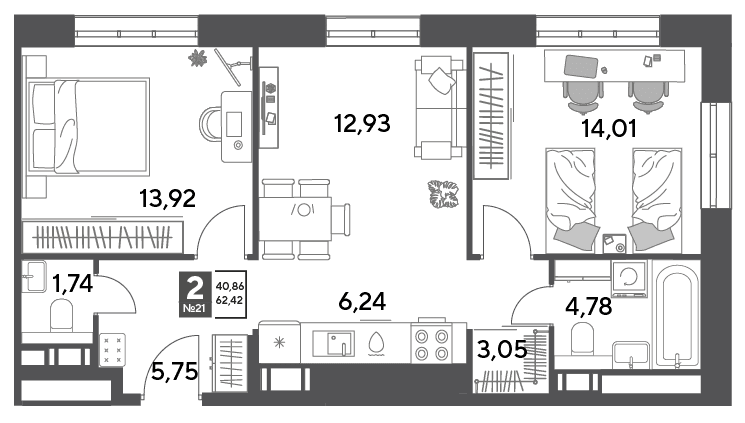 Публицист Пушкино — планировка 2