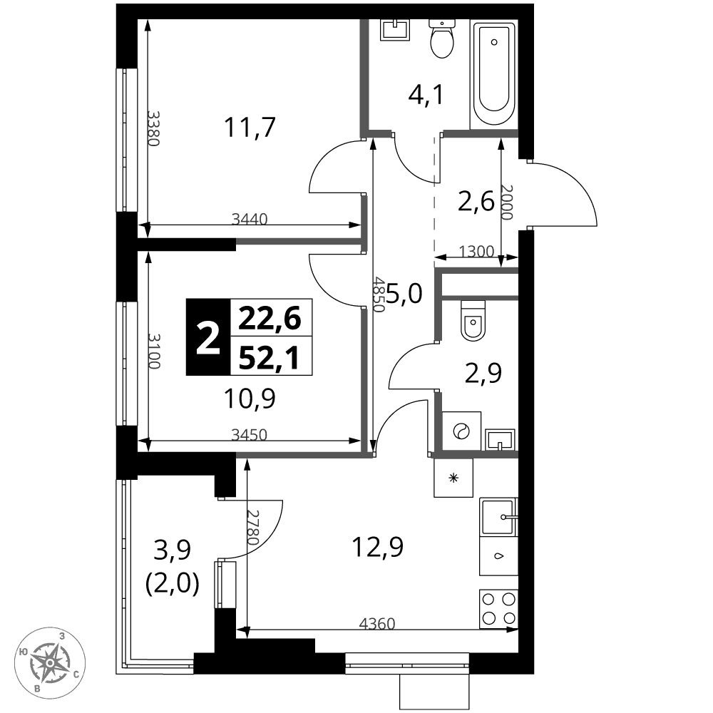1-й Ясеневский Москва — планировка 2
