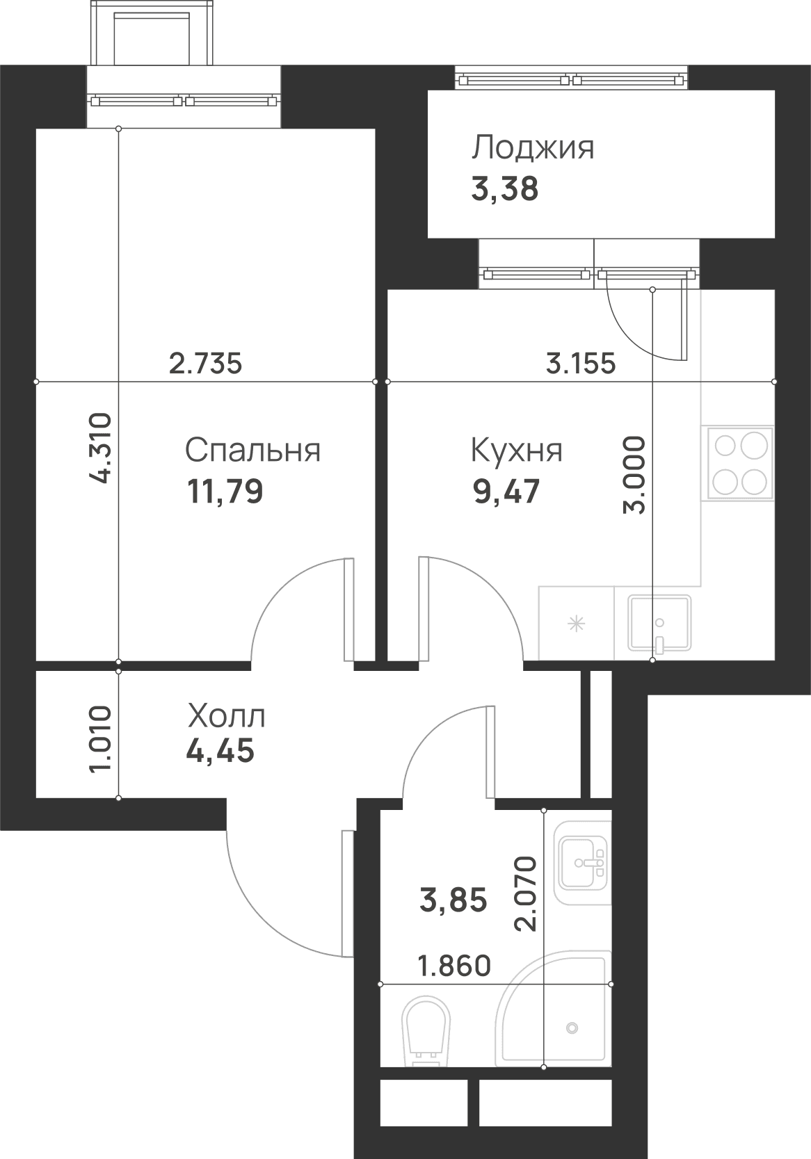 Талисман на Рокоссовского Москва — планировка 1