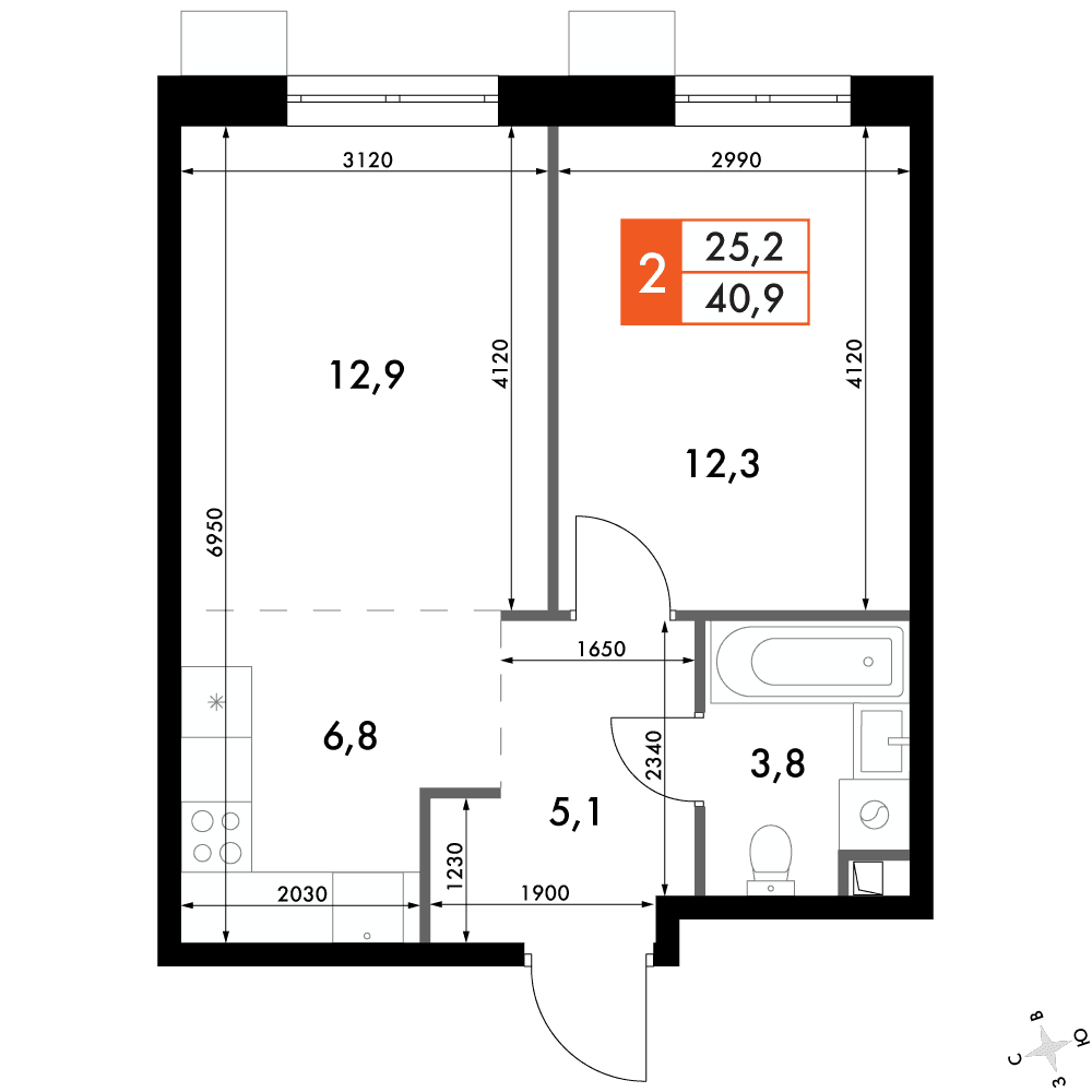 Флагман Владивосток Владивосток — планировка 2