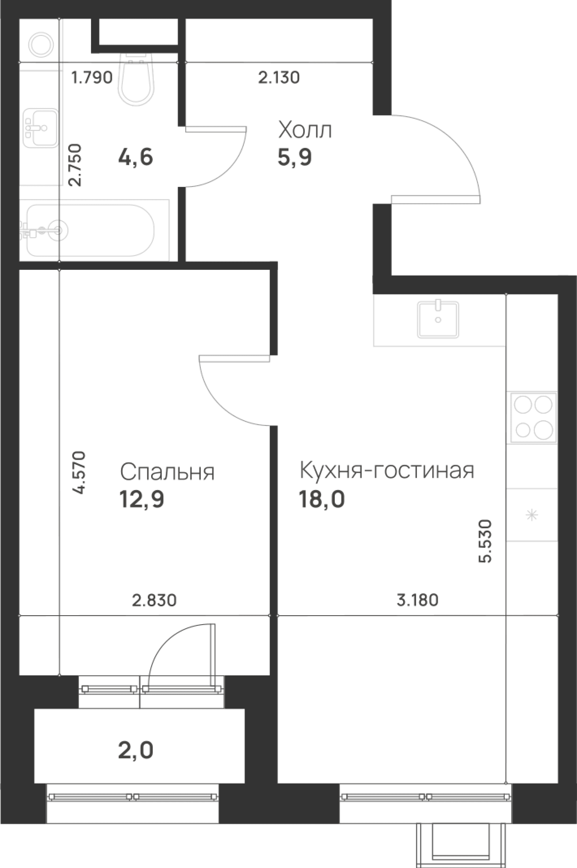 Foreville Москва — планировка 1