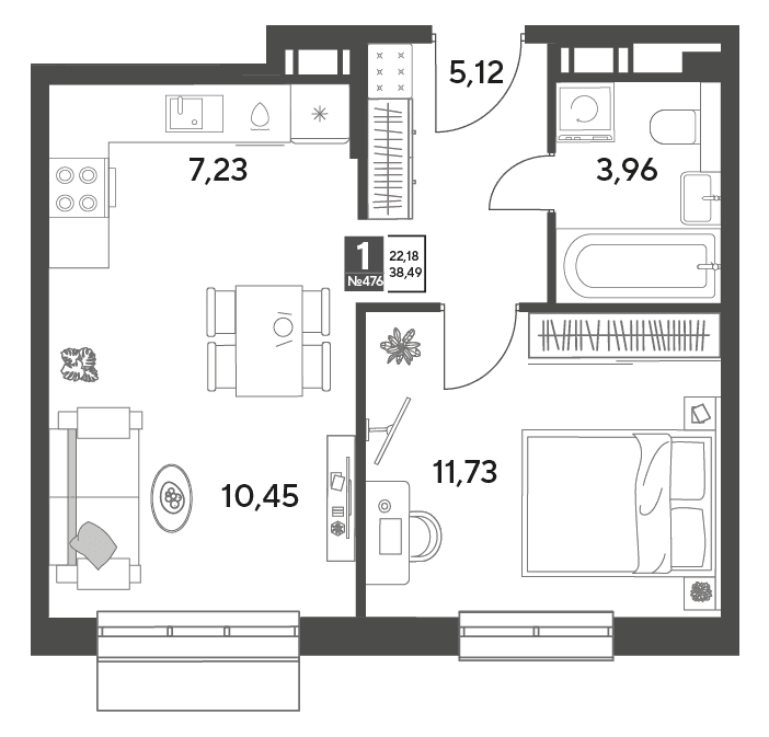 Публицист Пушкино — планировка 1
