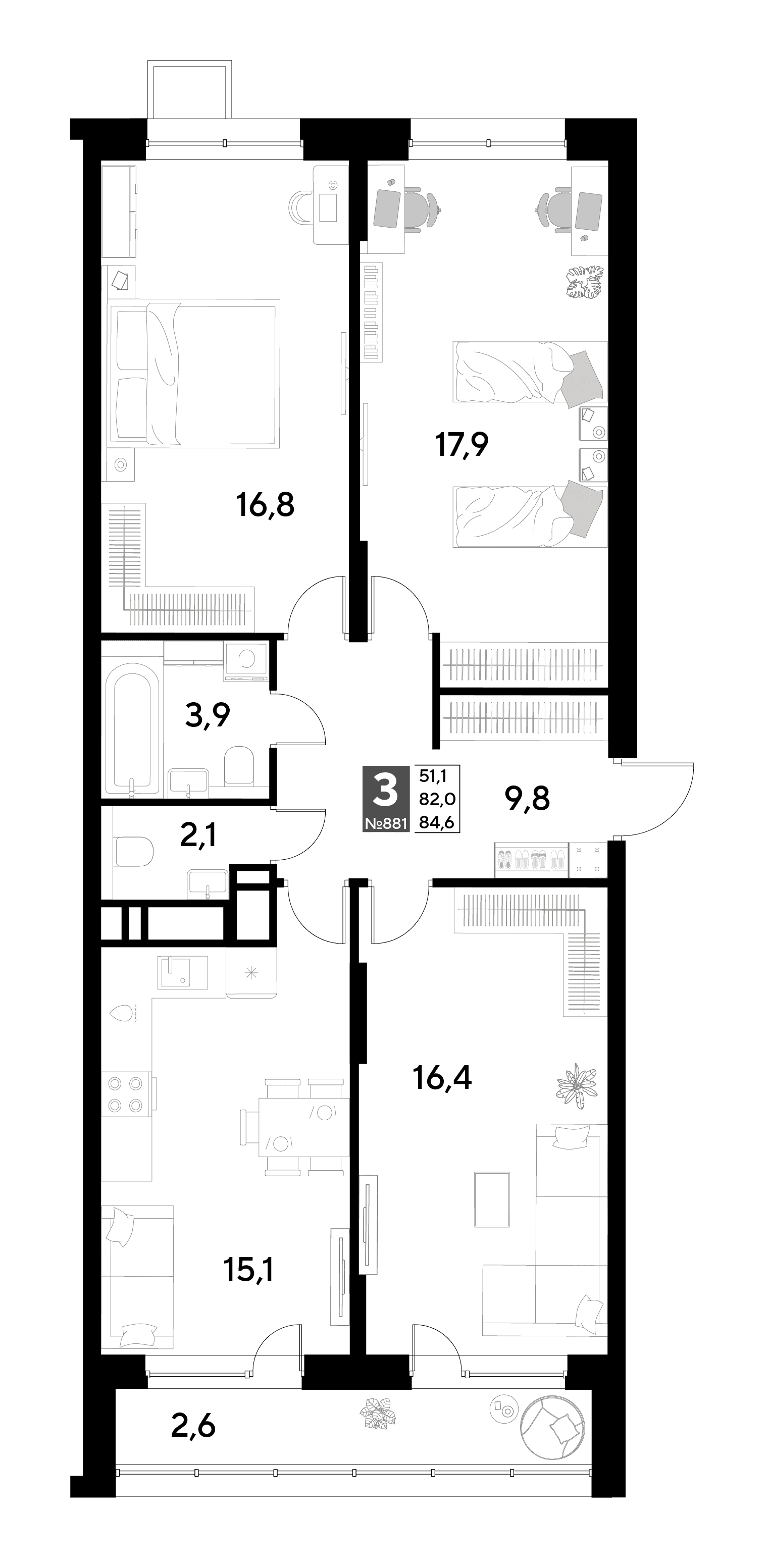 Снегири Омск — планировка 3