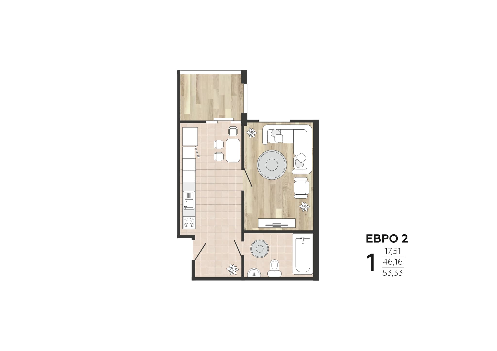 Парус Липецк — планировка 1