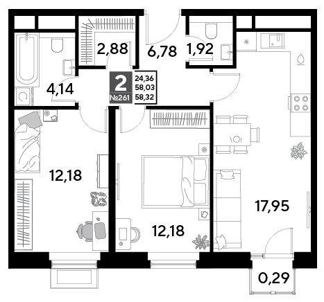 EVO Реутов — планировка 2