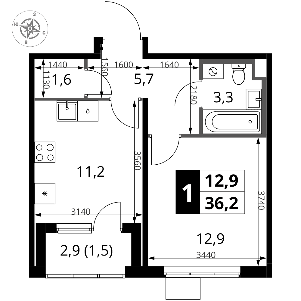 1-й Ясеневский Москва — планировка 1