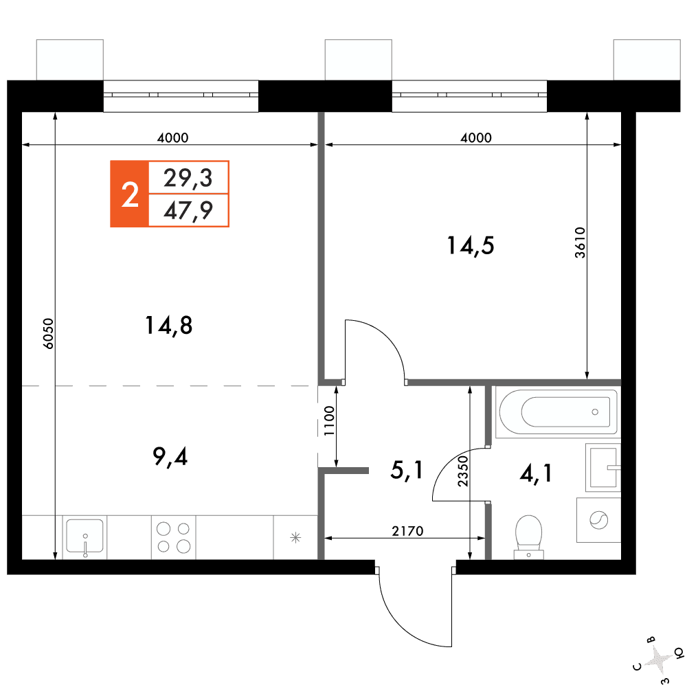 Флагман Владивосток Владивосток — планировка 2