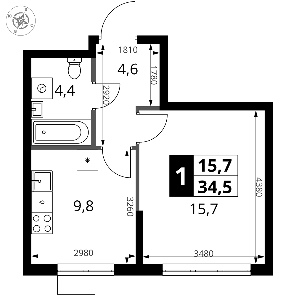 1-й Ясеневский Москва — планировка 1