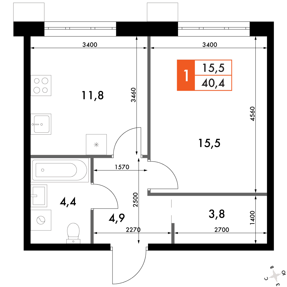 Флагман Владивосток Владивосток — планировка 1