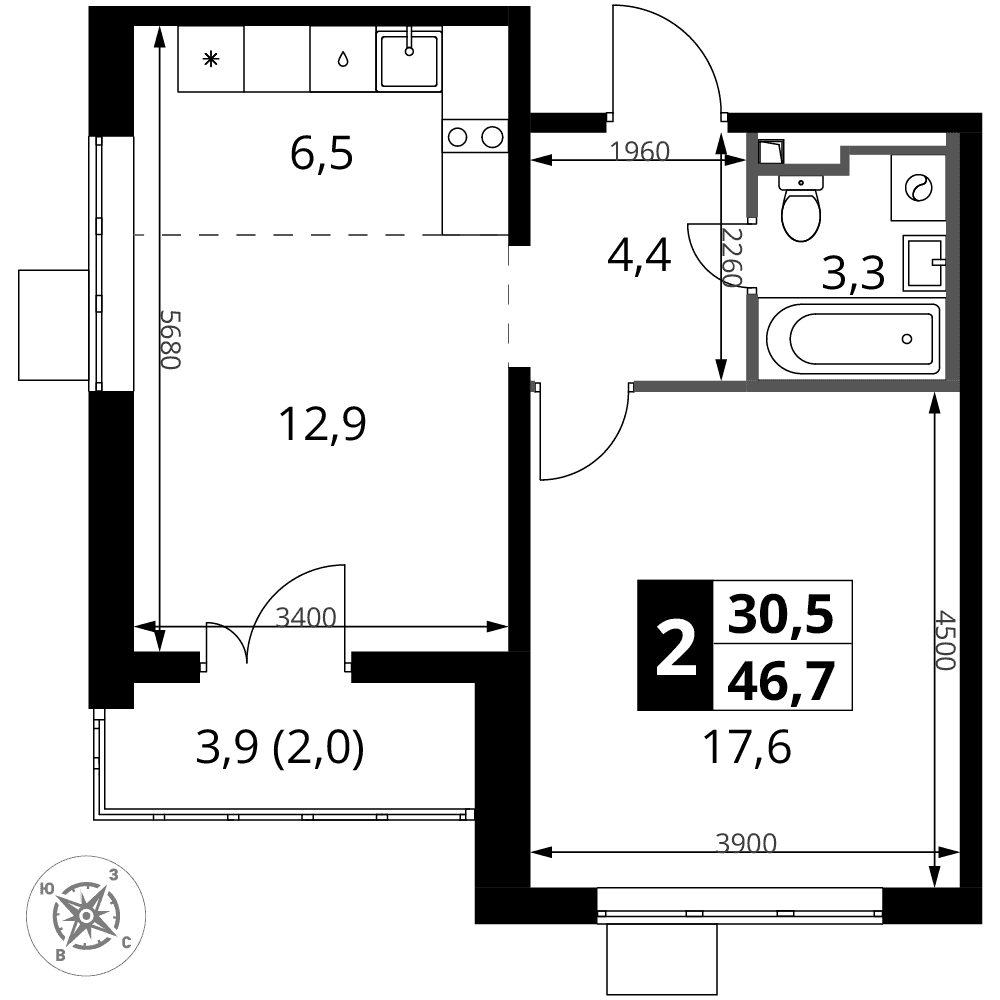 1-й Донской Видное — планировка 2