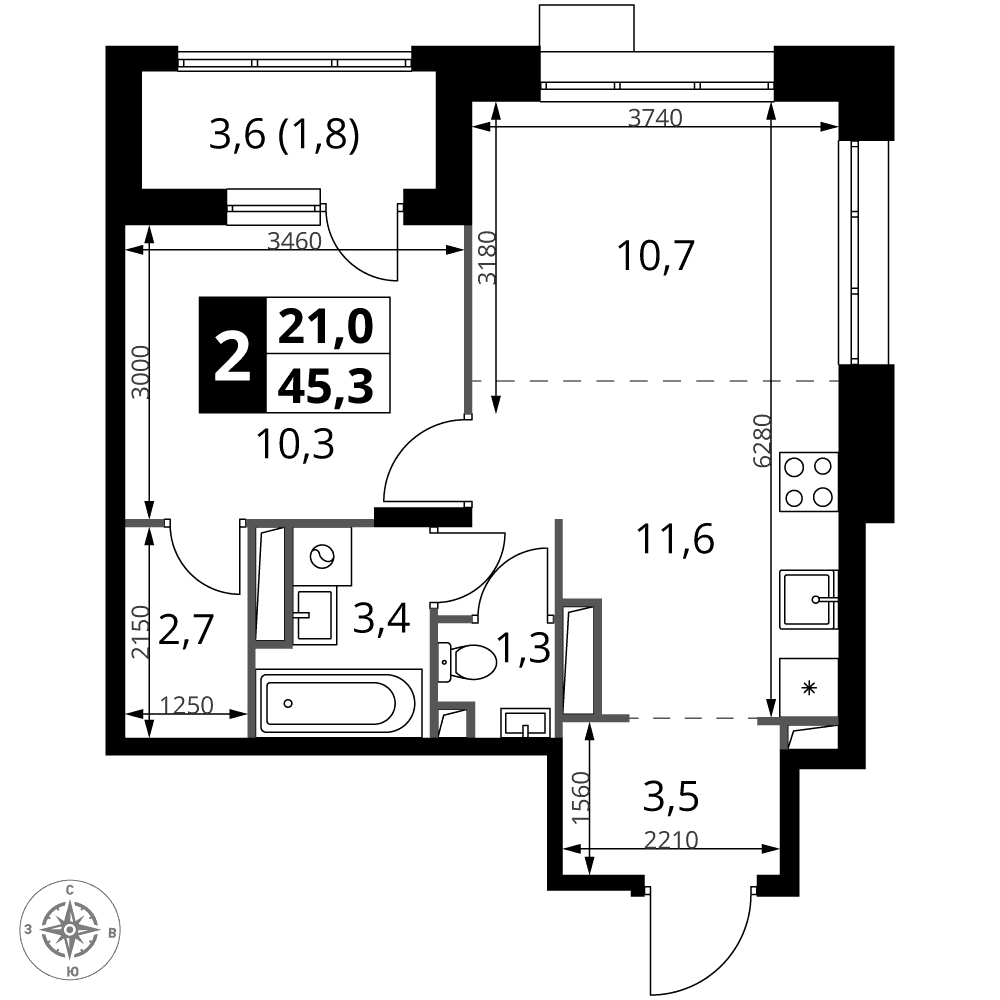 1-й Саларьевский Москва — планировка 2